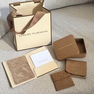 David Yurman Earring Box, Bag, Polishing Cloth